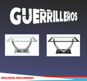 Mesa patas cromadas guerrillero nº30